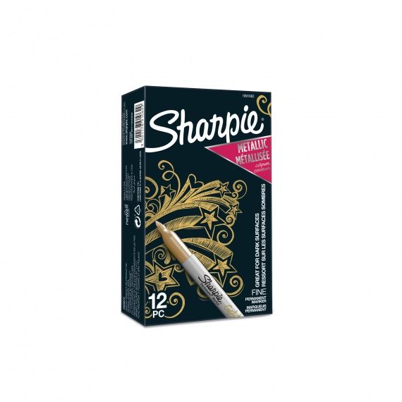 SHARPIE® METALLIC - Kolor Złoty - Pudełko 12 szt.