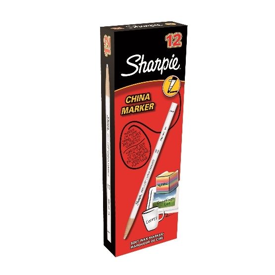 SHARPIE® China Marker - kolor biały - pudełko 12 szt.