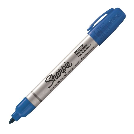 SHARPIE® PRO - cienki i okrągły - kolor niebieski - pudełko 12 sztuk